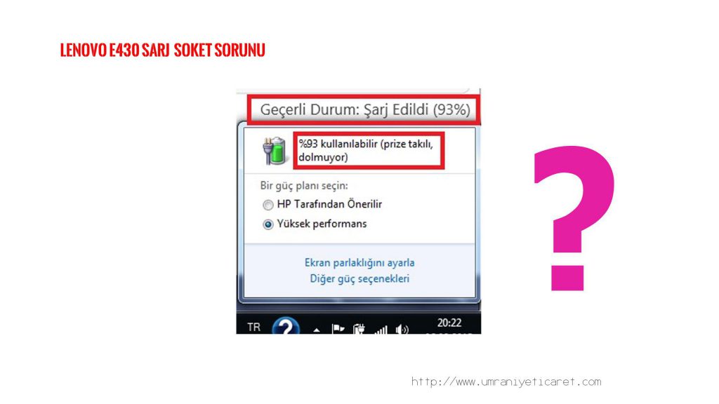 LENOVO E430 ŞARJ SOKETİ , ŞARJ GİRİŞ YERİ TAMİRİ
