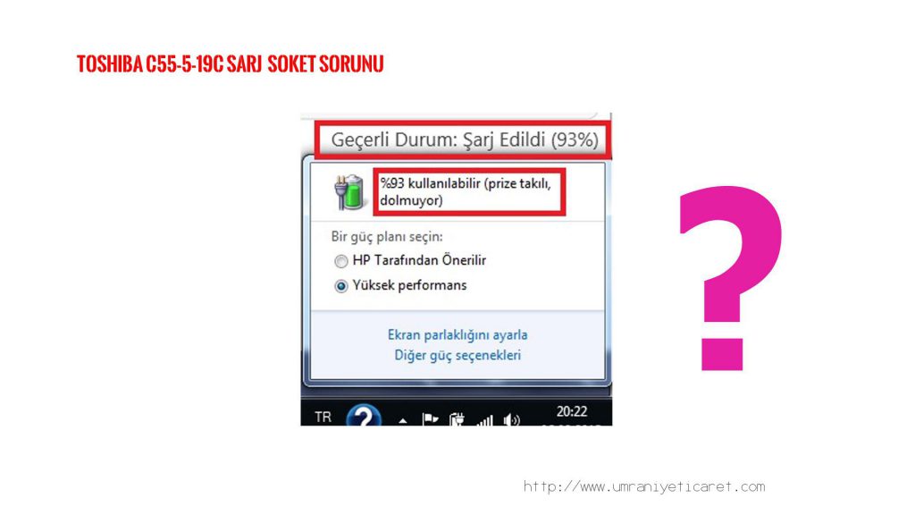 TOSHIBA C55-5-19C ŞARJ SOKETİ , ŞARJ GİRİŞ YERİ TAMİRİ