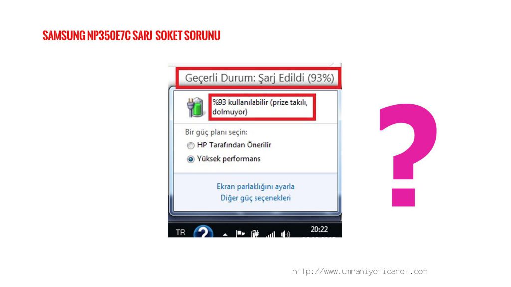 SAMSUNG NP350E7C ŞARJ SOKETİ , ŞARJ GİRİŞ YERİ TAMİRİ