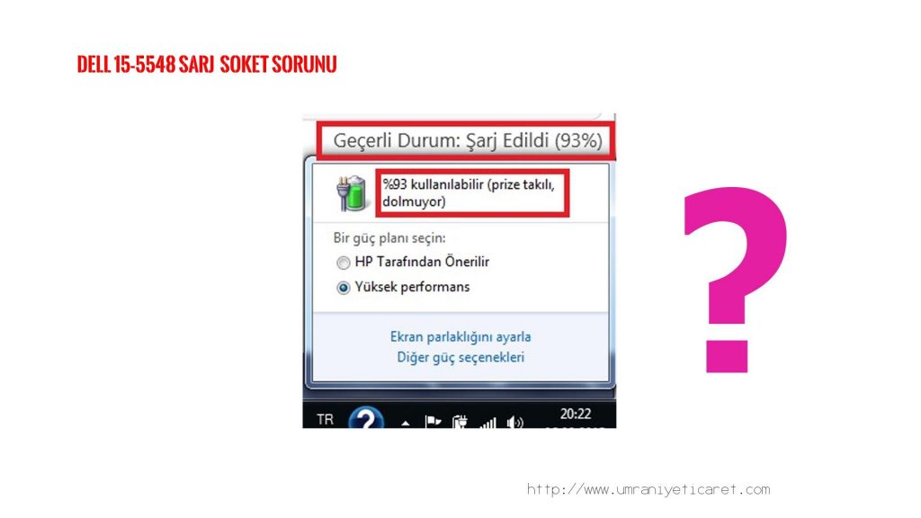 DELL 15-5548 ŞARJ SOKETİ , ŞARJ GİRİŞ YERİ TAMİRİ